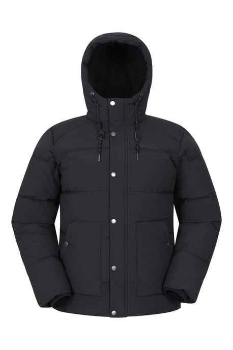 'Manta' Men's Borg Lined Jacket Isotherm Water Resistant Padded Coat Black - Image 5