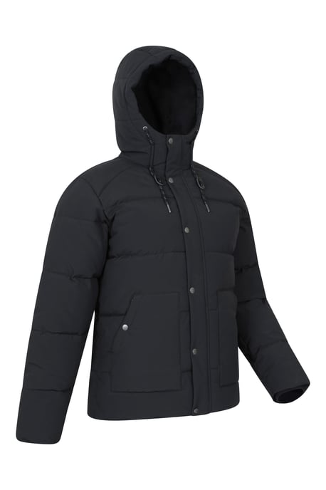 'Manta' Men's Borg Lined Jacket Isotherm Water Resistant Padded Coat Black - Image 6