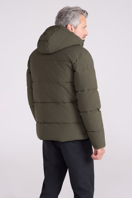 'Manta' Men's Borg Lined Jacket Isotherm Water Resistant Padded Coat Khaki - Image 5