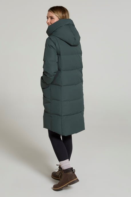 Women's Cosy Wrap Down Padded Jacket Water Resistant Warm Puffer Winter Coat Khaki - Image 3