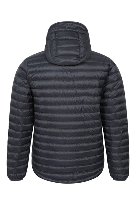 'Henry II' Men's Down Padded Jacket Water Resistant Hooded Puffer Winter Coat Black - Image 3
