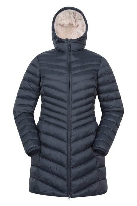 'Florence' Women's Padded Jacket Fur Lined Water Resistant Coat Black - Image 5