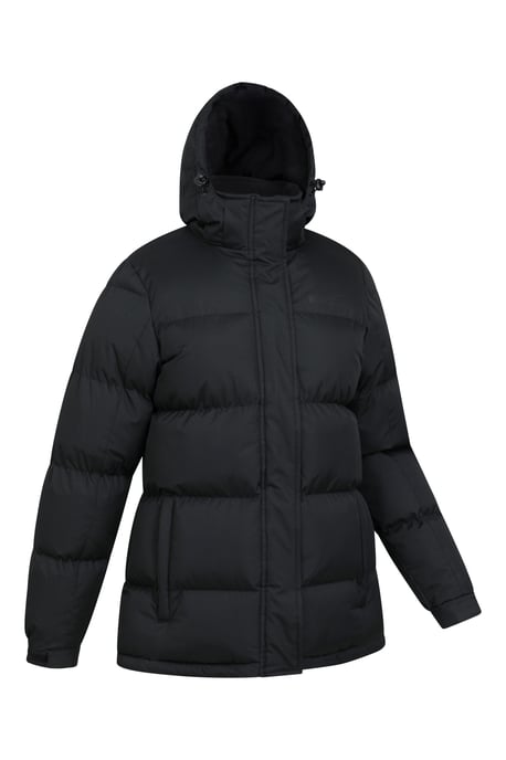 'Snow' Women's Padded Jacket Water Resistant Full Zip Warm Cosy Coat Black - Image 6