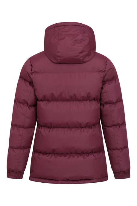 'Snow' Women's Padded Jacket Water Resistant Full Zip Warm Cosy Coat Burgundy - Image 4