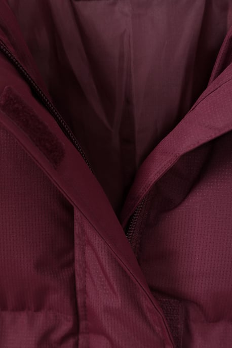 'Snow' Women's Padded Jacket Water Resistant Full Zip Warm Cosy Coat Burgundy - Image 6