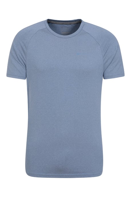 'Agra' Men's Melange T-Shirt Quick Wicking Breathable Sports T-Shirt Dark Blue - Image 5