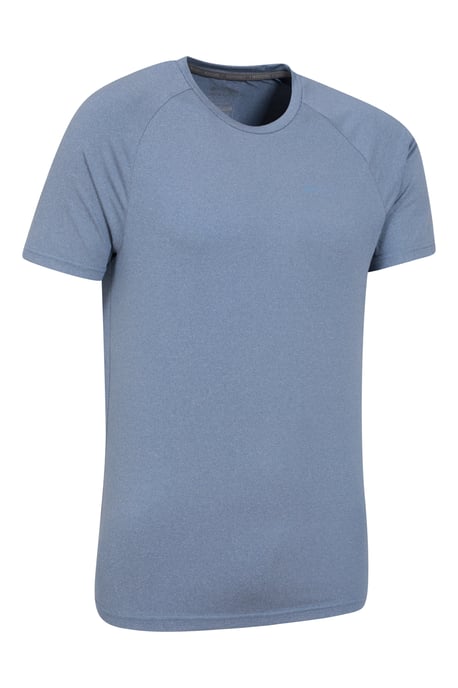 'Agra' Men's Melange T-Shirt Quick Wicking Breathable Sports T-Shirt Dark Blue - Image 6