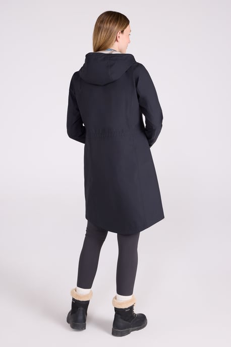 'Ioana' Women's Longline Softshell Jacket Water Resistant Breathable Activewear Black - Image 4