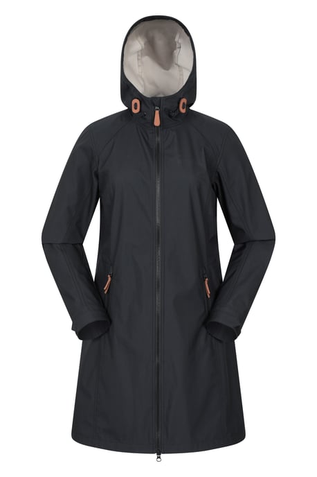 'Ioana' Women's Longline Softshell Jacket Water Resistant Breathable Activewear Black - Image 5