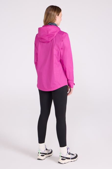'Swerve' Women's Waterproof Jacket with Adjustable Hood Rain Coat Pink - Image 4