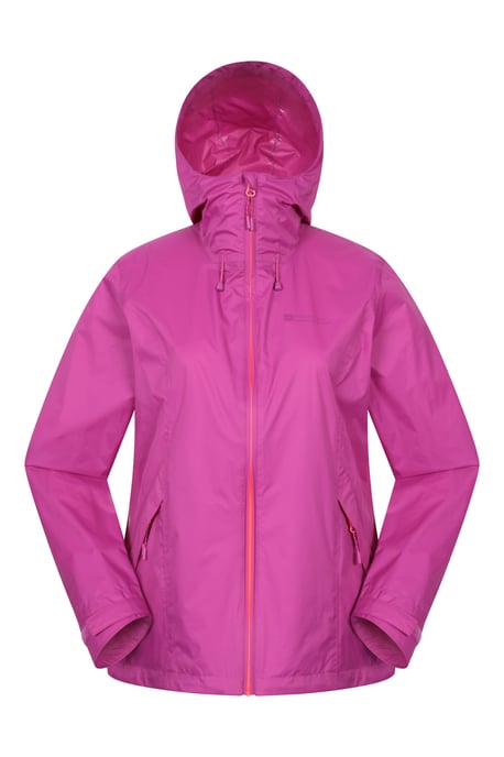 'Swerve' Women's Waterproof Jacket with Adjustable Hood Rain Coat Pink - Image 5