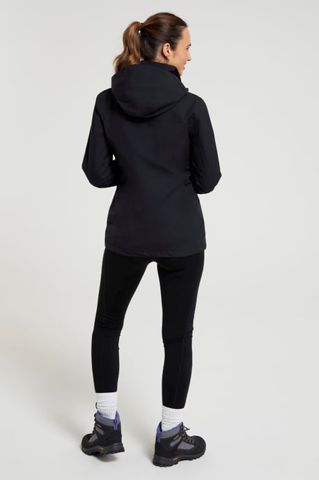 'Rainforest' Women's Jacket with Pockets Waterproof Rain Coat Black - Image 4
