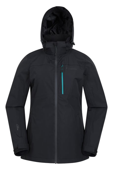 'Rainforest' Women's Jacket with Pockets Waterproof Rain Coat Black - Image 6