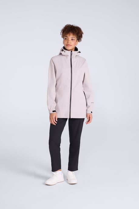 'Pace' Women's Waterproof Jacket Breathable Packable Coat Beige - Image 2