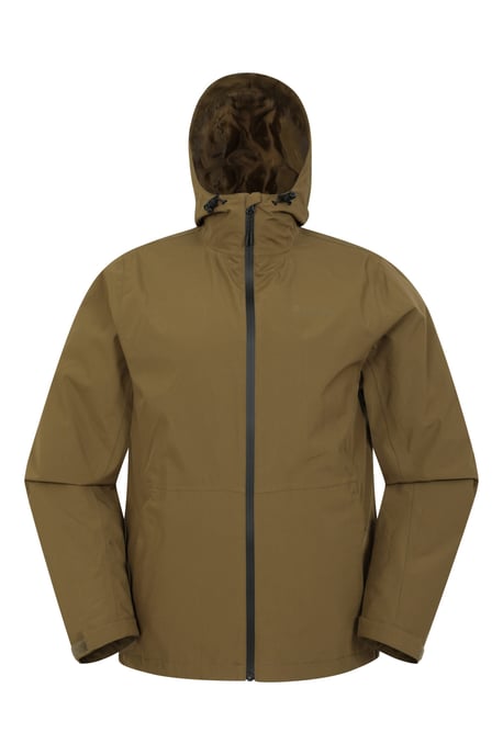 'Covert' Men's Rain Jacket with Adjustable Hood Waterproof Coat Forest Green - Image 6