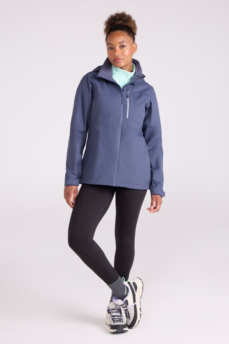 'Rainforest' Women's Jacket with Pockets Waterproof Rain Coat Blue - Image 3