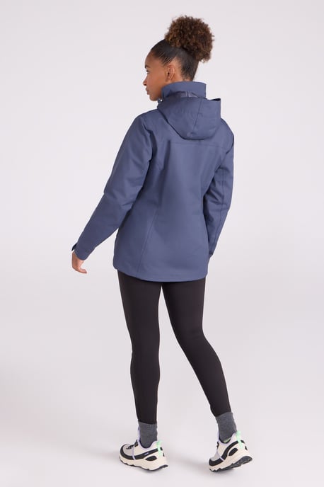 'Rainforest' Women's Jacket with Pockets Waterproof Rain Coat Blue - Image 5