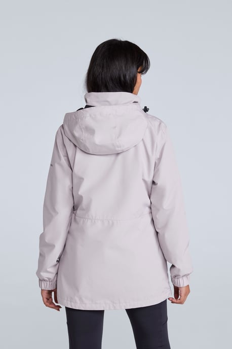 'Pace' Women's Waterproof Jacket Breathable Packable Coat Ecru - Image 3