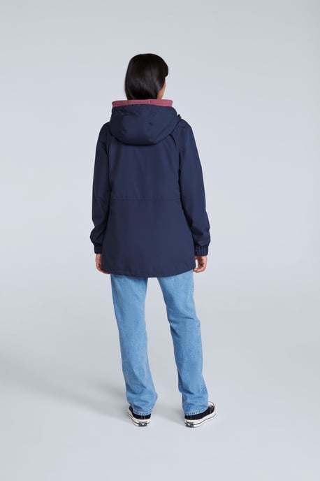 'Pace' Women's Waterproof Jacket Breathable Packable Coat Navy - Image 5