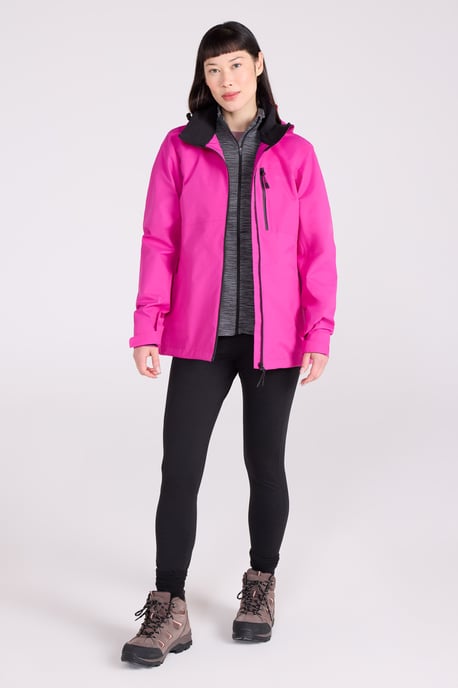 'Rainforest' Women's Jacket with Pockets Waterproof Rain Coat Pink - Image 3