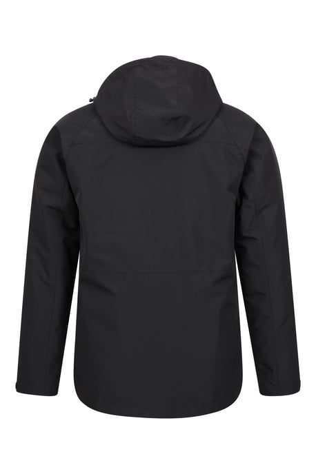 'Alaskan' Men's 3 In 1 Long Jacket with Pockets Breathable Coat Black - Image 4