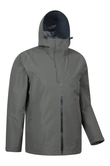 'Arlberg Extreme' Men's Jacket with Adjustable Hood Waterproof Coat Khaki - Image 3