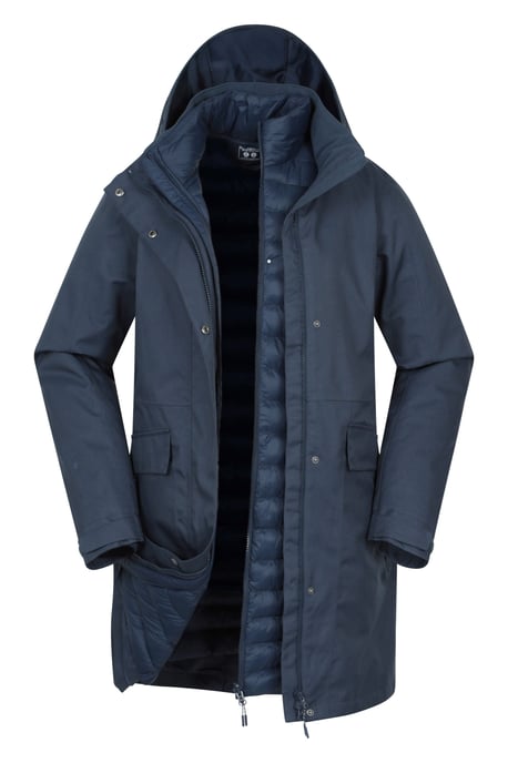 'Rain On' Women's 3 In 1 Jacket with Pockets Waterproof Breathable Coat Blue - Image 5