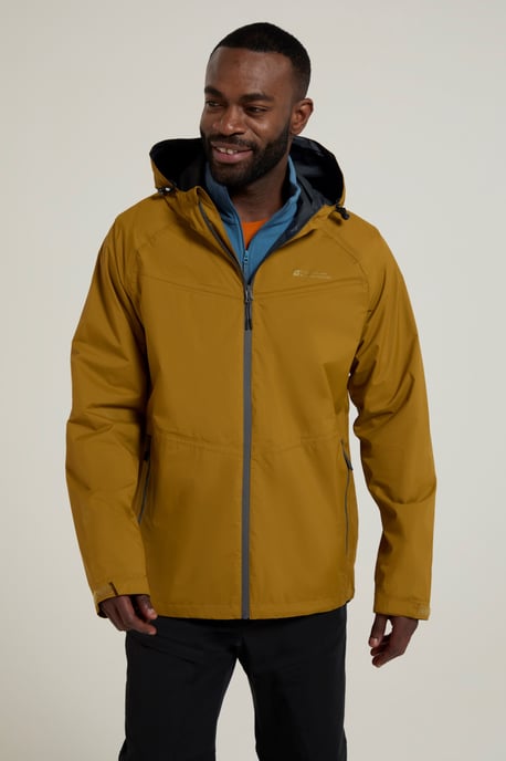 'Summit Extreme' Men's Jacket Waterproof Gym Walking Rain Coat Mustard - Image 2
