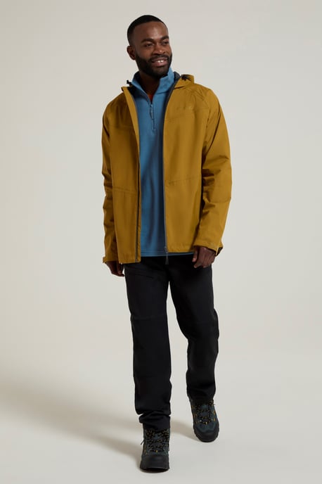 'Summit Extreme' Men's Jacket Waterproof Gym Walking Rain Coat Mustard - Image 5