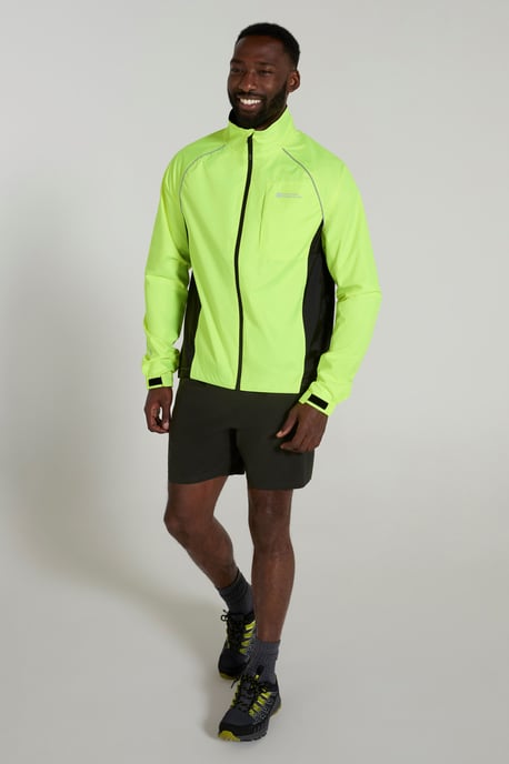 'Adrenaline' Men's Cycling Jacket Reflective Waterproof Coat Yellow - Image 2