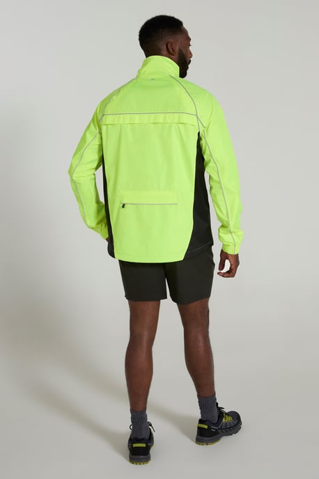 'Adrenaline' Men's Cycling Jacket Reflective Waterproof Coat Yellow - Image 3
