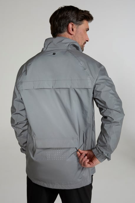 'Adrenaline' Men's Cycling Jacket Reflective Waterproof Coat Silver - Image 3