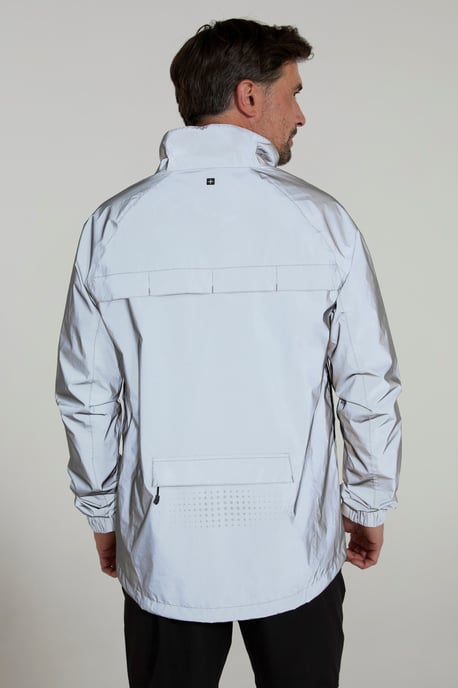 'Adrenaline' Men's Cycling Jacket Reflective Waterproof Coat Silver - Image 4