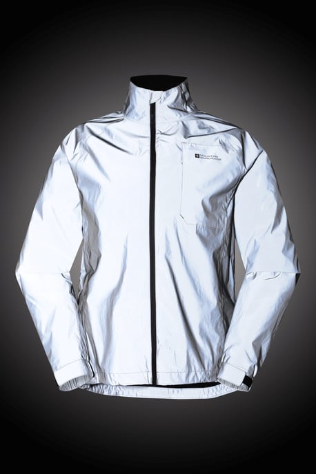 'Adrenaline' Men's Cycling Jacket Reflective Waterproof Coat Silver - Image 6
