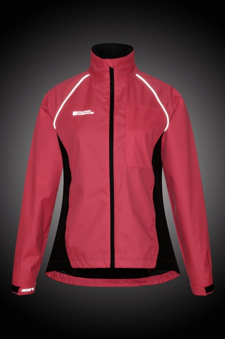 'Adrenaline' Women's Cycling Jacket Waterproof Breathable Sports Coat Pink - Image 3