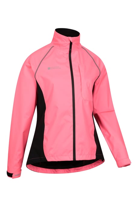 'Adrenaline' Women's Cycling Jacket Waterproof Breathable Sports Coat Pink - Image 6
