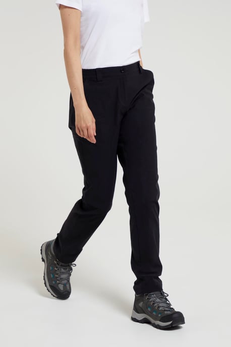 'Hiker' Women's Stretchy Trousers Quick Dry Sun Protection Holiday Pants Black - Image 1