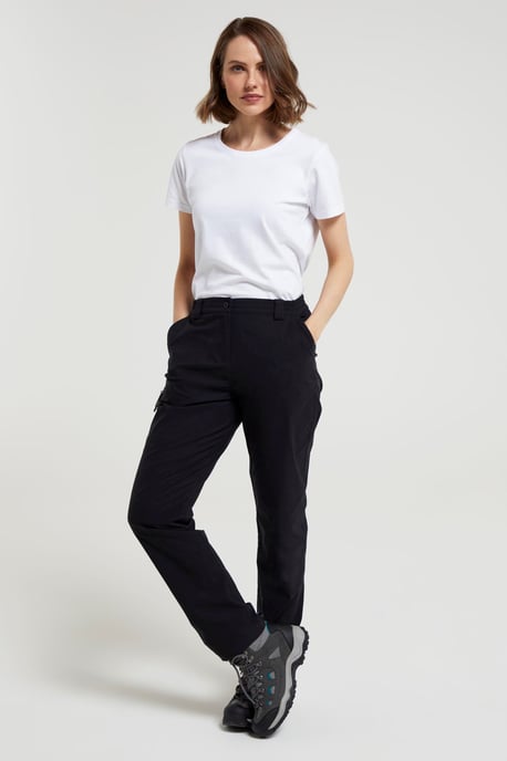 'Hiker' Women's Stretchy Trousers Quick Dry Sun Protection Holiday Pants Black - Image 2