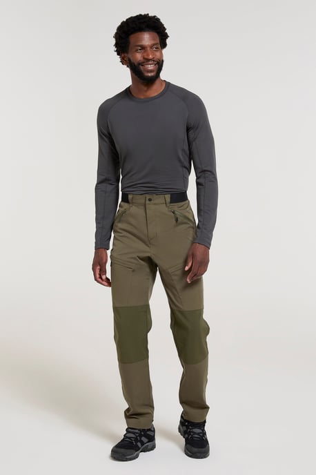 'Jungle' Men's Trekking Trousers Water Resistant Sun Protection Pants Khaki - Image 2