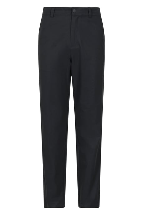 'Nature' Men's Chino Trousers Sun Protection Water Resistant Stretchy Pants Black - Image 1