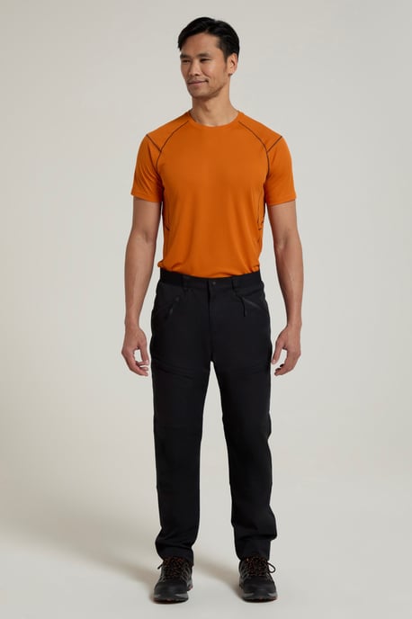 'Jungle' Men's Trekking Trousers Water Resistant Sun Protection Pants Black - Image 2