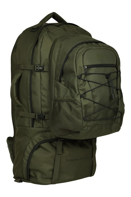 'Traveller' Unisex 2 in 1 Rucksack with Detachable Daypack Travelling Bag Khaki - Image 1