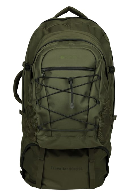 'Traveller' Unisex 2 in 1 Rucksack with Detachable Daypack Travelling Bag Khaki - Image 2