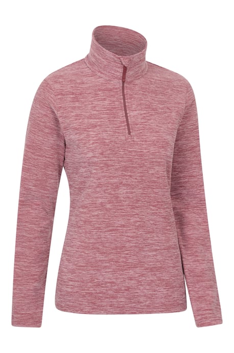 'Snowdon' Women's Fleece Top Half Zip Breathable Quick Dry Sweater Pink - Image 2