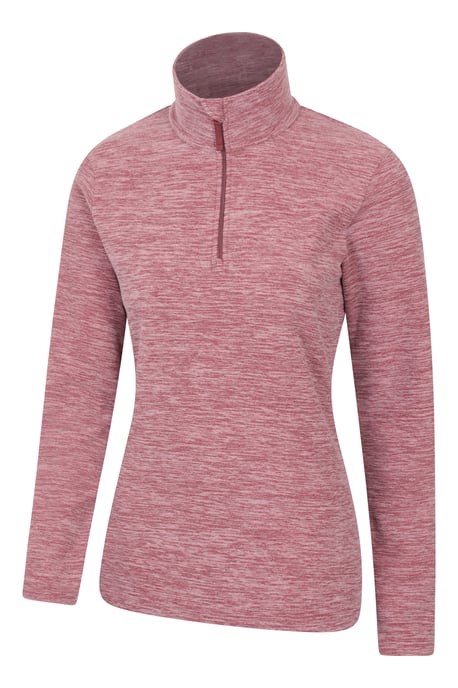 'Snowdon' Women's Fleece Top Half Zip Breathable Quick Dry Sweater Pink - Image 4