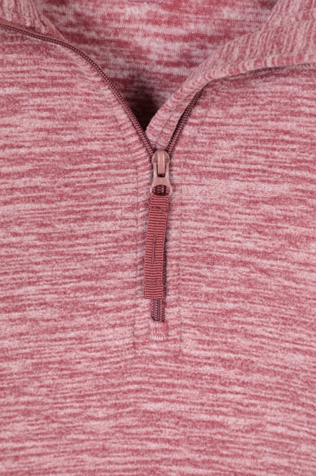 'Snowdon' Women's Fleece Top Half Zip Breathable Quick Dry Sweater Pink - Image 5
