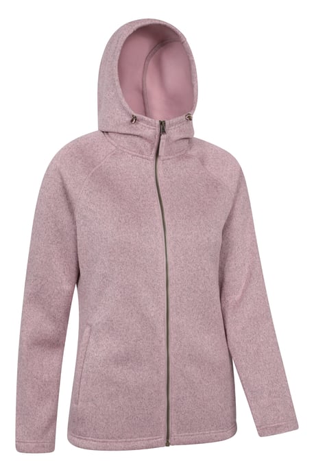 'Nevis Women's Fleece Jacket with Pockets Full Zip Base Layer Dusty Pink - Image 2