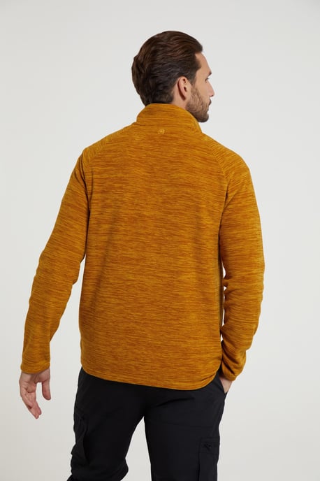 'Snowdon' Men's Fleece Top Half Zip Breathable Quick Dry Sweater Mustard - Image 4