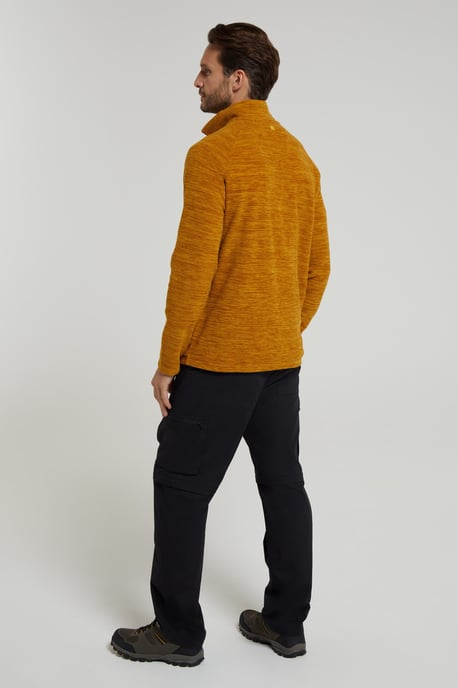 'Snowdon' Men's Fleece Top Half Zip Breathable Quick Dry Sweater Mustard - Image 5