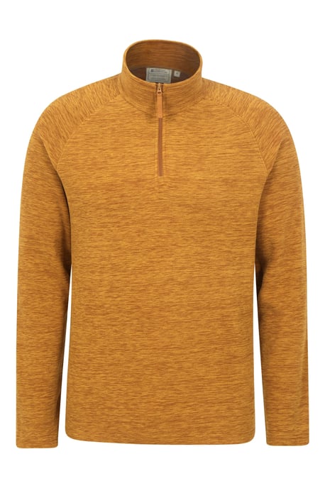 'Snowdon' Men's Fleece Top Half Zip Breathable Quick Dry Sweater Mustard - Image 6